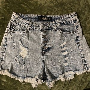 Indigo Rein super high rise size 13 denim shorts